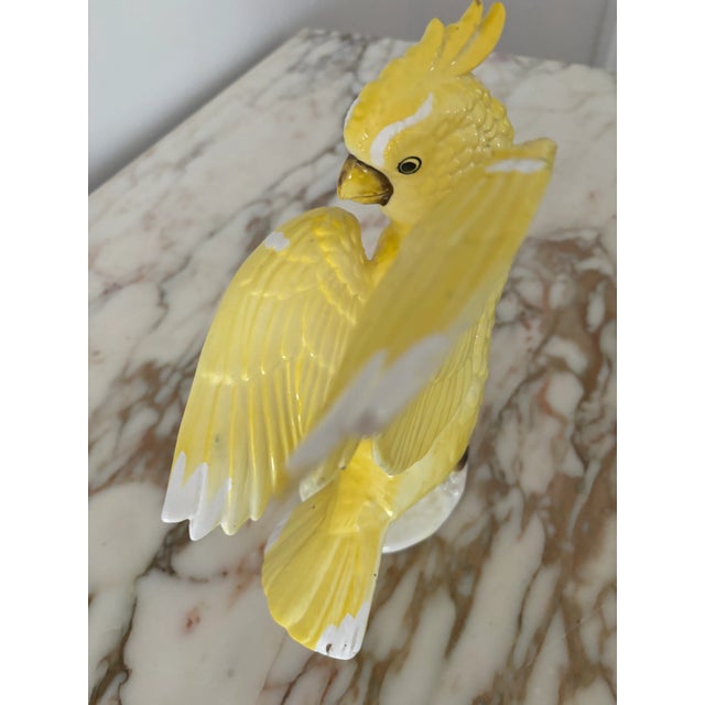 Ceramic Mid 20th Century Porcelain Yellow Cockatiel For Sale - Image 7 of 8