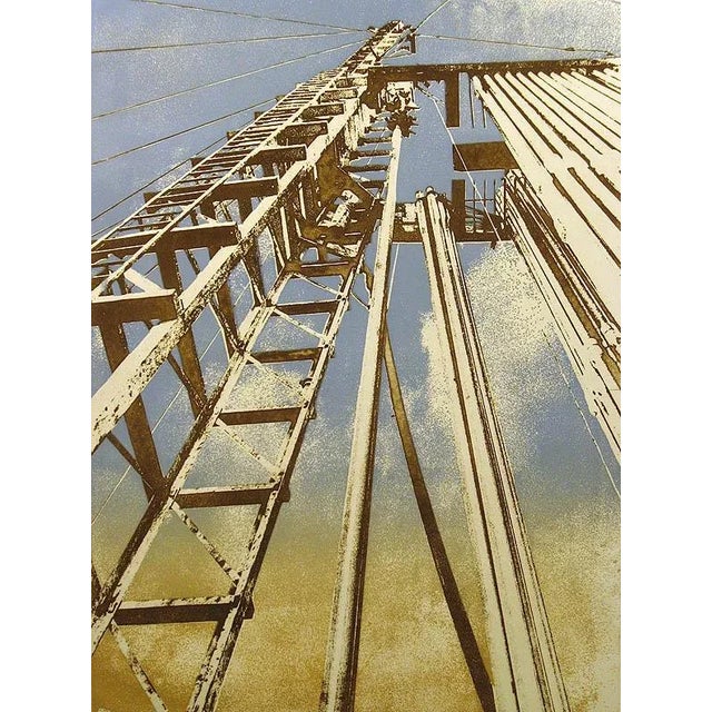 Impressionist Ted Thomas "Tripping for Bit #3" Signed and Numbered Art Etching For Sale - Image 3 of 3