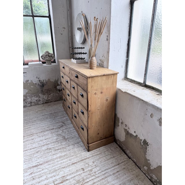 Pine Workshop Cabinet with Drawers, 1950s For Sale - Image 4 of 18