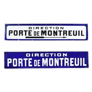 Enamelled Management of Montreuil Door For Sale