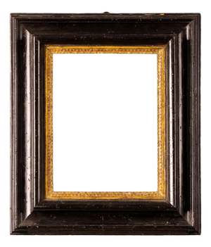 Frame in Ebonized Walnut with Gilded Trim, 18th Century