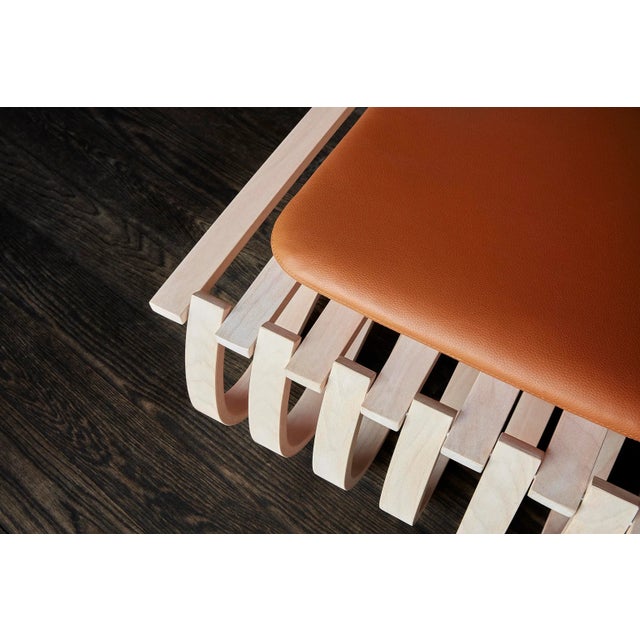 JUNDO daybed with white oiled beech base and with 1 cushion in cognac Optimo leather from Sorensen. Jundo is Japanese for...