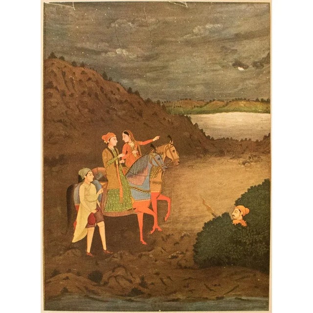 1950 Raz Bahadour and the Princess Roupmati, Gold-Leafed Original Parisian Lithograph For Sale - Image 12 of 12