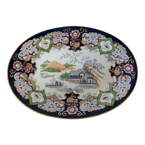 Antique Ashworth Brothers Chinese Polychrome Platter