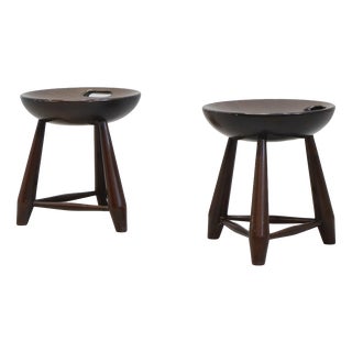 Mocho Stools in Brazilian Walnut by Sergio Rodrigues, 1960s, Set of 2 For Sale