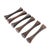 Set of 6 Saap Danish Modern Rosewood Turned Wooden Knife Rest by Michael Bloch For Sale - Image 9 of 15
