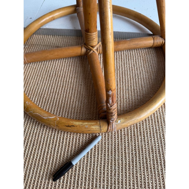 Mid 20th Century Vintage Boho Anthropomorphic Hat & Coat Rack Stand in Bamboo and Rattan For Sale - Image 13 of 17