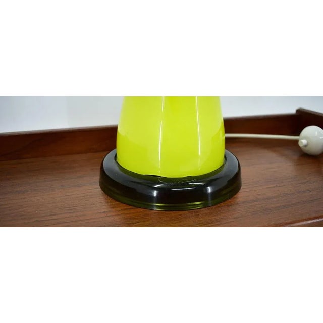 Glass Table Lamp by Beleuchtungsglass Kombinat Görlitz, 1960s For Sale - Image 9 of 12