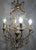 Gold-Plated Metal & Murano Glass Drop Chandelier, 1930s For Sale - Image 10 of 14