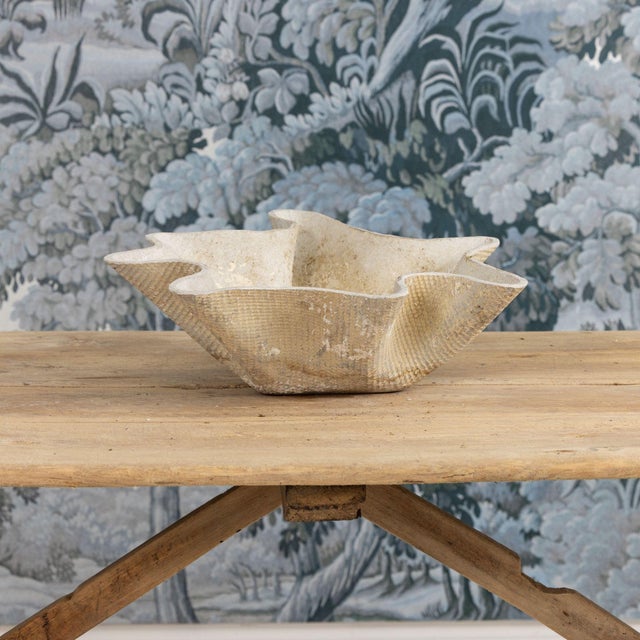 A midcentury modern Swiss clam shell planter with drainage hole by Willy Guhl. Beautiful patina. Willy Guhl (1915-2004)...