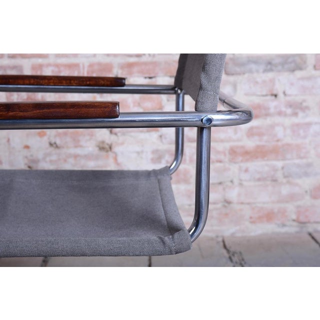 Beige Bauhaus Czech Chrome Armchair by Marcel Breuer for Thonet, 1930s For Sale - Image 8 of 18