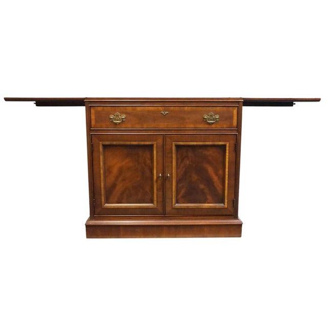 Dixie Furniture Banded Mahogany Traditional Style 68" Flip-Top Server Buffet 549-861 For Sale In Kansas City - Image 6 of 18