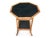 Wood Vintage Coastal Bamboo Octagonal End Table With Black Inset Shelves For Sale - Image 7 of 18