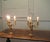 Rococo Large Brass Three Branch Table Lamps Candelabra, 1930, Set of 2 For Sale - Image 3 of 9