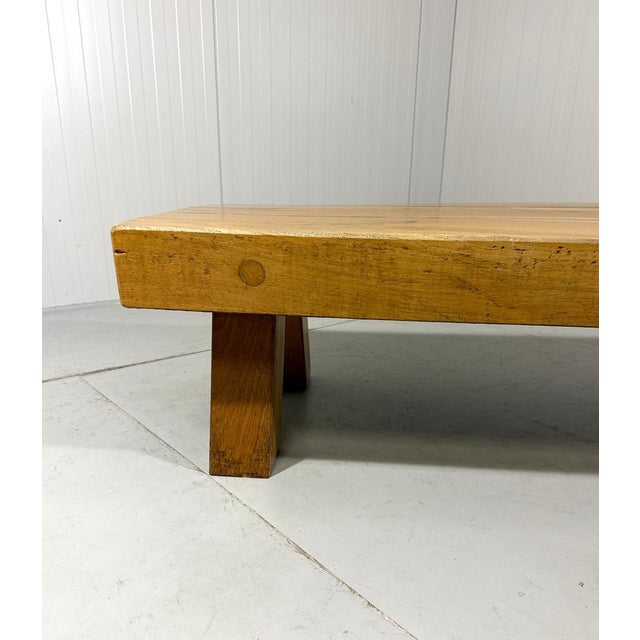Rustic Sturdy Hardwood Coffee Table, 1960s For Sale - Image 6 of 18