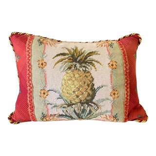 Pineapple Needlepoint Pillow For Sale