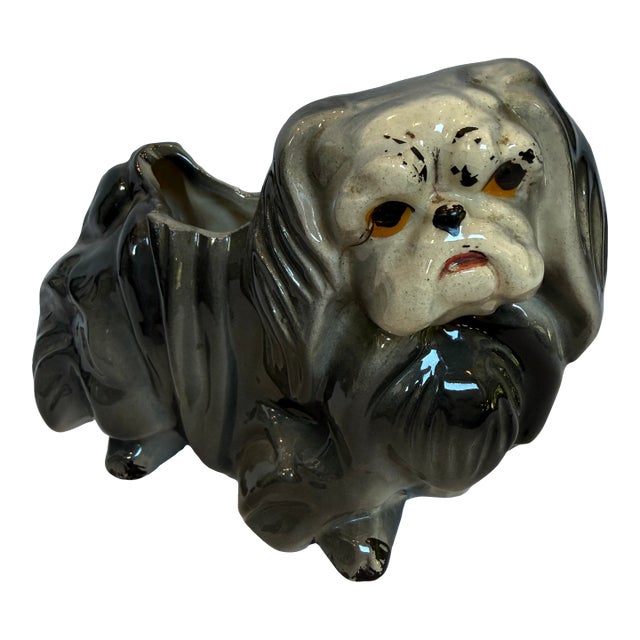 1940s Porcelain King Charles Cavalier Planter For Sale