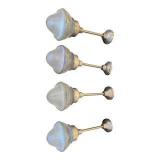 Holophane Pendant Lights (4) For Sale
