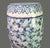 Late 20th Century Vintage Asian Ceramic Blue-White-Green Floral Garden Stool For Sale - Image 5 of 9