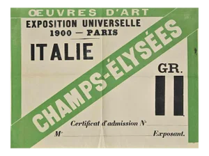 Unknown, Admission to the Universal Exhibition in Paris, Document, 1900