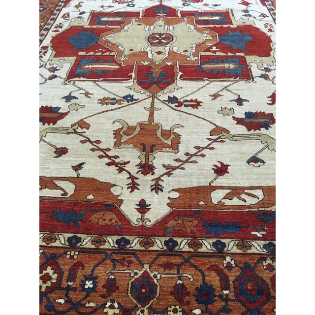 Handmade Serapi Design Wool Rug. 9'0" X 11'11" For Sale - Image 4 of 5