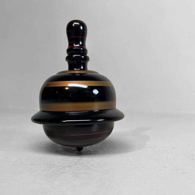 Black Japanese Wooden Narikoma Top Singing Spinning Top, 1970s For Sale - Image 8 of 18
