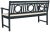 Modern Charlie 3 Seat Bench in Dark Slate Grey & Beige For Sale - Image 3 of 6