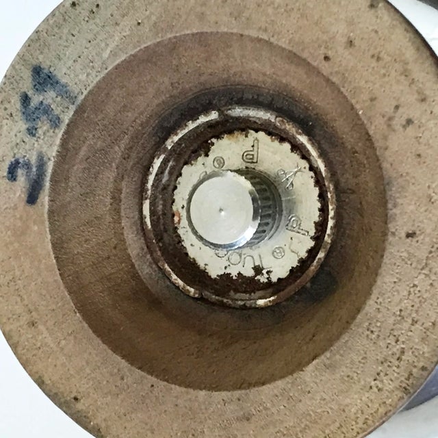 Vintage Postmodern Tupperware Metal and Wood Pepper Grinder Spice Hand Mill For Sale - Image 9 of 12