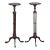 18th Century English Chippendale Style Pair Tripod Foot Candle Stand / Pedestal For Sale