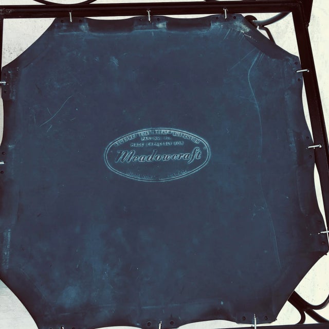 French Provincial Vintage Meadowcraft Wrought Iron Outdoor / Patio Loveseat For Sale - Image 3 of 8