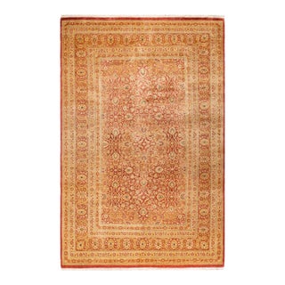 Mogul, One-of-a-Kind Hand-Knotted Area Rug - Orange, 6' 2" x 9' 5" For Sale