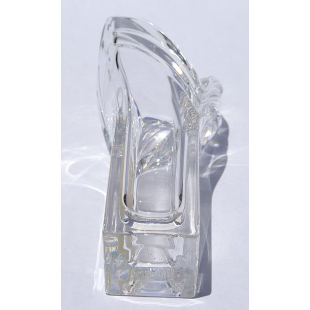 Mikasa Art Deco Heavy Crystal 8 Inch Vase v Shaped Mid-Century Modern For Sale - Image 10 of 13