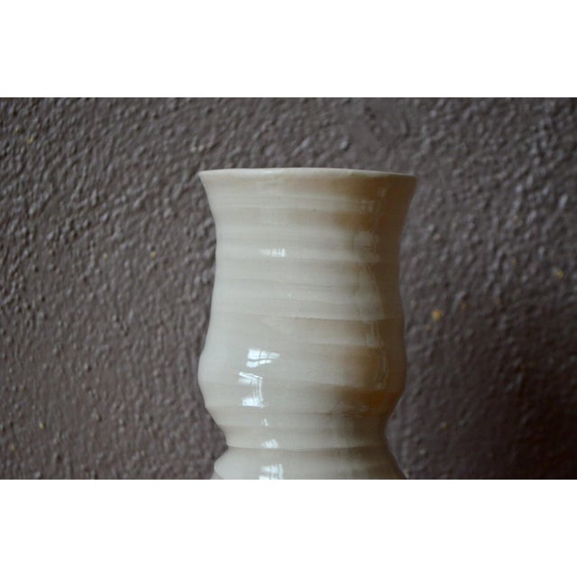 Primitive Bohemian Glazed Stoneware Vase, 1990s For Sale - Image 3 of 7