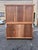 2020s Rustic Wood Hutch Cabinet With Glass Doors and Drawers For Sale - Image 5 of 9