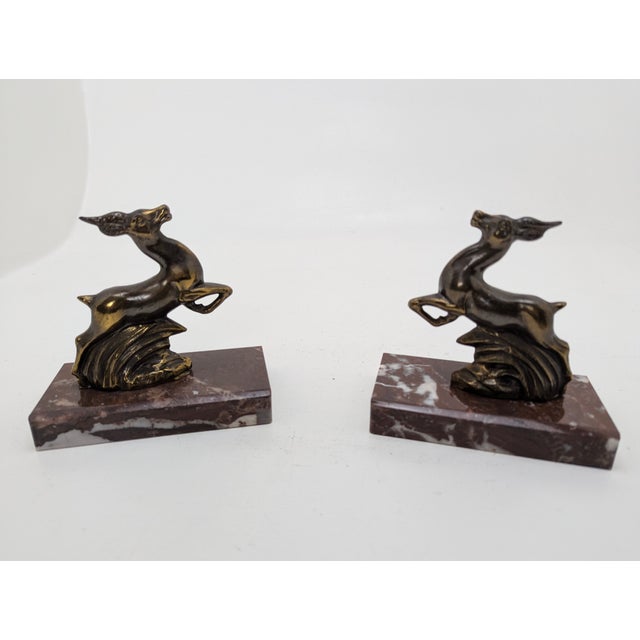Vintage French Art Deco Gazelle Figurines, 1920s, Set of 2 For Sale - Image 6 of 6