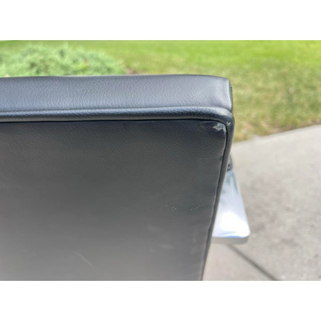 Black Knoll Brno Flat Bar Chair by Ludwig Mies Van Der Rohe – Black Leather For Sale - Image 8 of 12