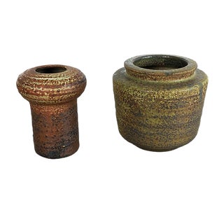 Ceramic and Earthenware Vases by Piet Knepper for Mobach, 1960s, Set of 2 For Sale