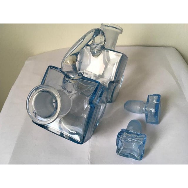 Italian Postmodern Blue Murano Glass Cruet, 1960s For Sale - Image 17 of 18