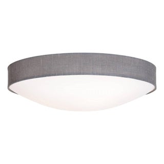 Ceiling Lamp in Grey Textile and Opal Acrylic from Konsthantverk Kant For Sale