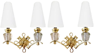 Vintage Jules Leleu Sconces- A Pair