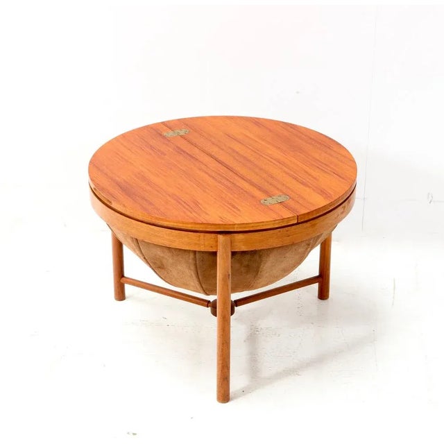 Mid-Century Modern Mid-Century Modern Teak Sewing Table by Rastad & Relling for Rasmus Solberg, 1960s For Sale - Image 3 of 10