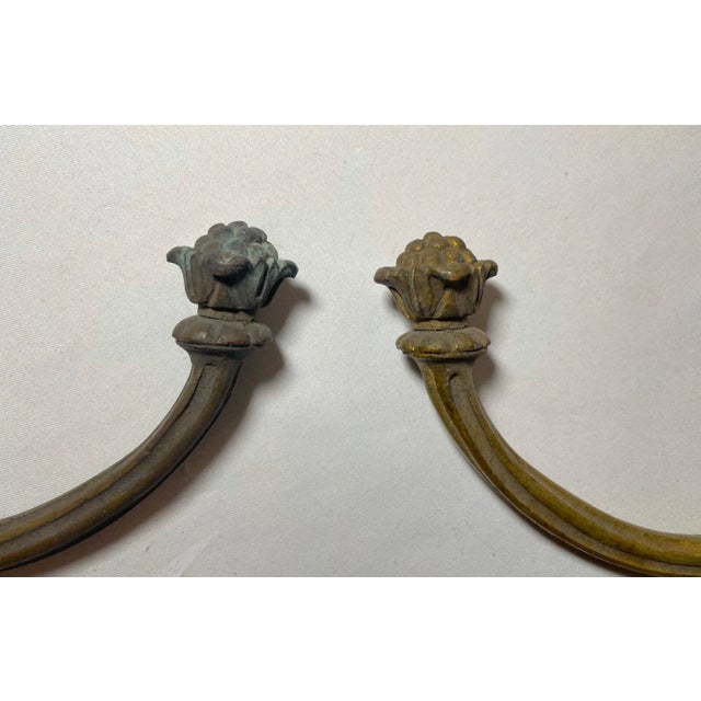 Pair of Antique 19th Century Gilt Bronze Ornate Victorian Wall Hooks Bracket For Sale In New York - Image 6 of 8