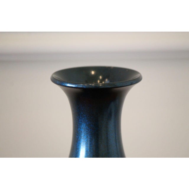 Beautiful, Elegant Vintage Japanese Houn-Style Takaoka Cast Bronze Vase For Sale - Image 4 of 11