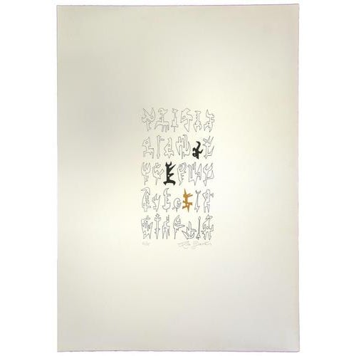 Signs is an original Contemporary artwork realized in the 1970s by the italian artist Leo Guida. Original Lithograph on...