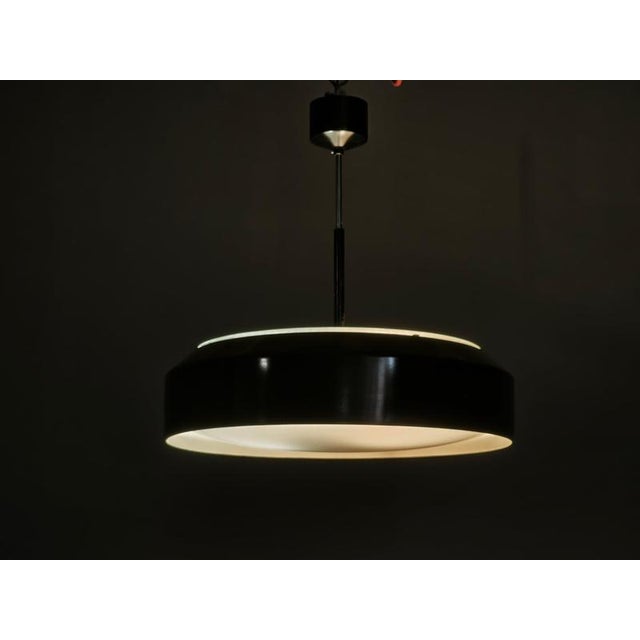 Modernist Black Glass Pendant Light from Napako, Czechoslovakia, 1960s For Sale - Image 10 of 16
