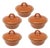 Vintage Glazed Terracotta Ramekins With Lids, Set of 5 For Sale