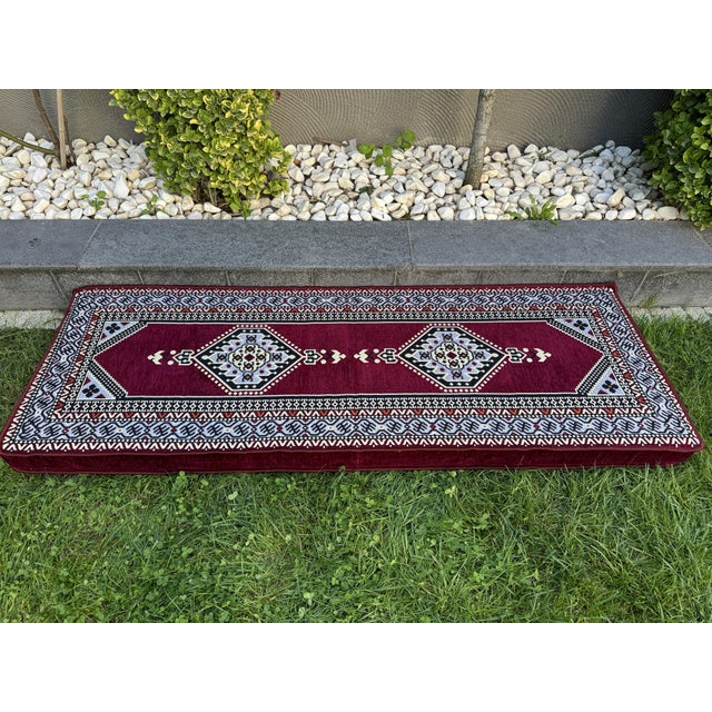 Modular Floor Sofa With Ottoman, Turkish Kilim U-Shaped Set Majlis Floor Sofa Seating For Sale - Image 12 of 18