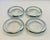 Vintage Silverplate & Glass Coasters- Set of Four For Sale - Image 4 of 12