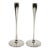 Mid Century Modern Silver-Plated Jens Quistgaard for Dansk Tulip Taper Candlesticks-a Pair For Sale