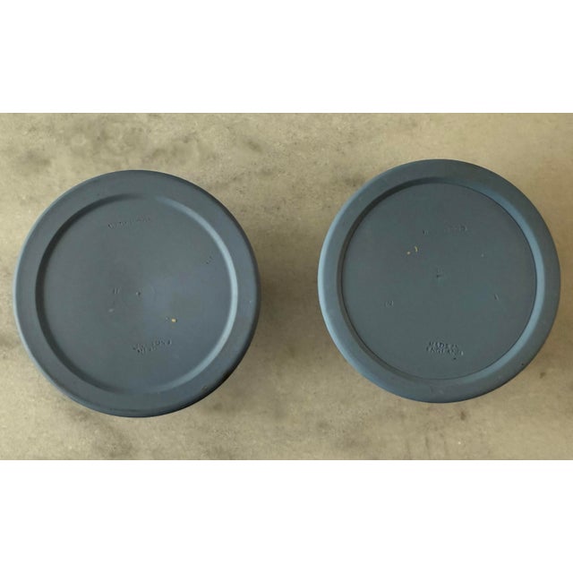 Ceramic Pair of Wedgwood Jasperware Candle Holders For Sale - Image 7 of 8
